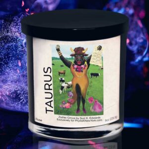 TAURUS Rose Zodiac Circus Soy Candle